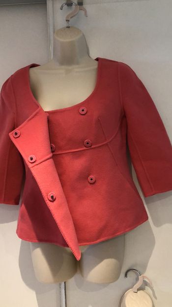 Veste en laine 90 % Nylon  10 %rose t34