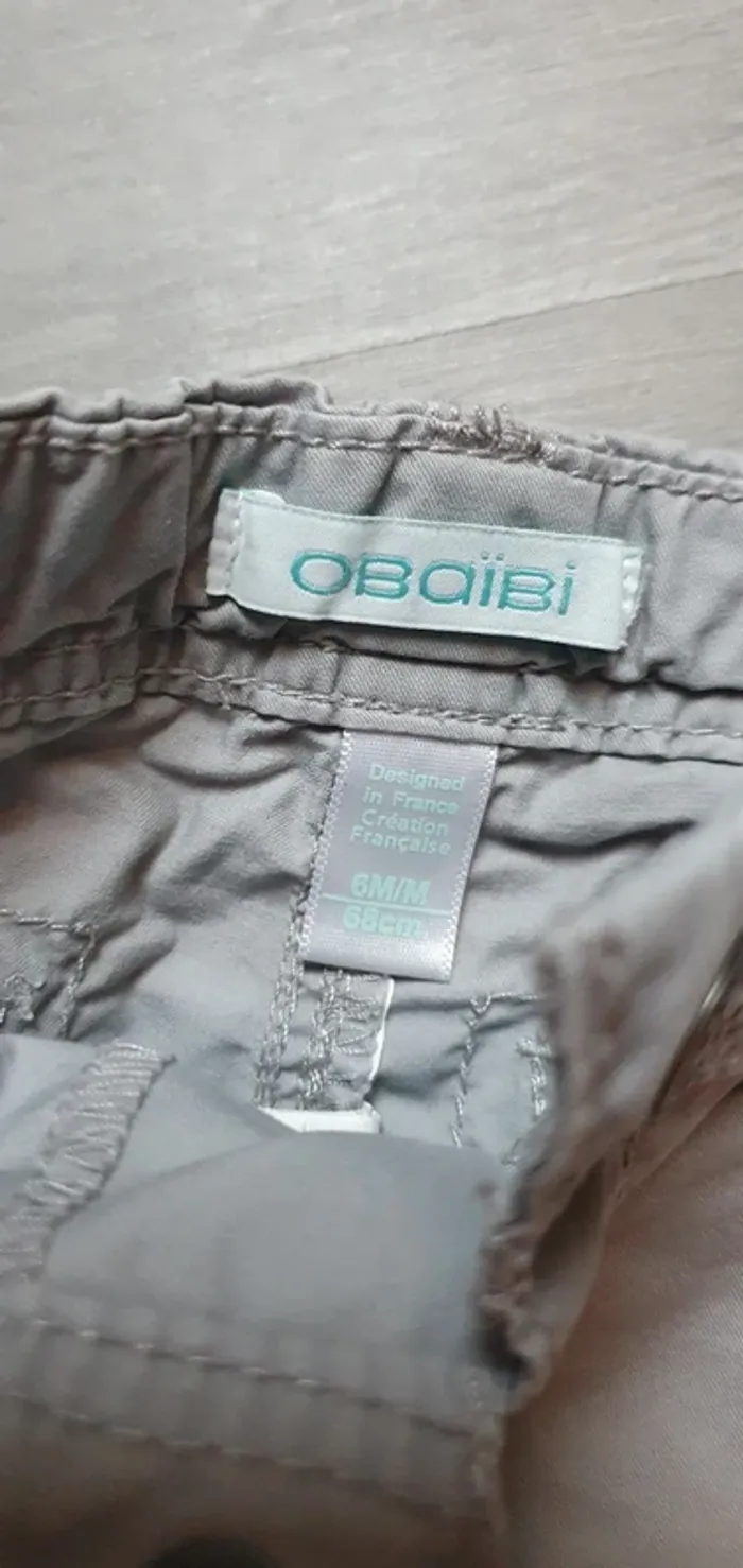 Short fin bébé garçon 6mois Obaïbi - photo numéro 2