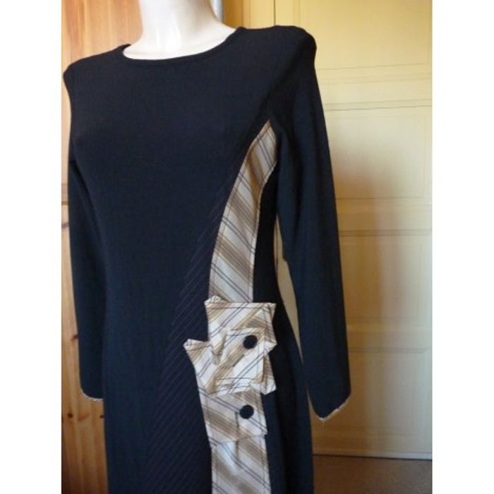 ROBE MI-LONGUE Bleu Blanc Rouge - Taille 40 - photo numéro 7