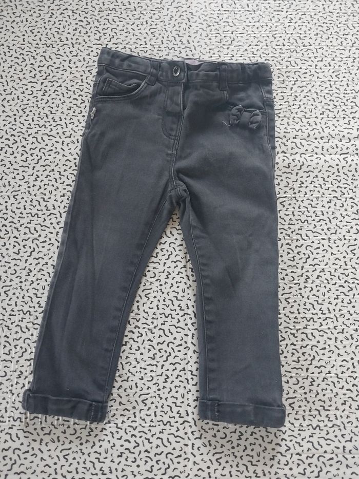 Jean gris fille 18 mois – BY GÉMO