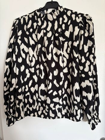 🐆 Blouse imprimée léopard noir & blanc - Shein - Taille L