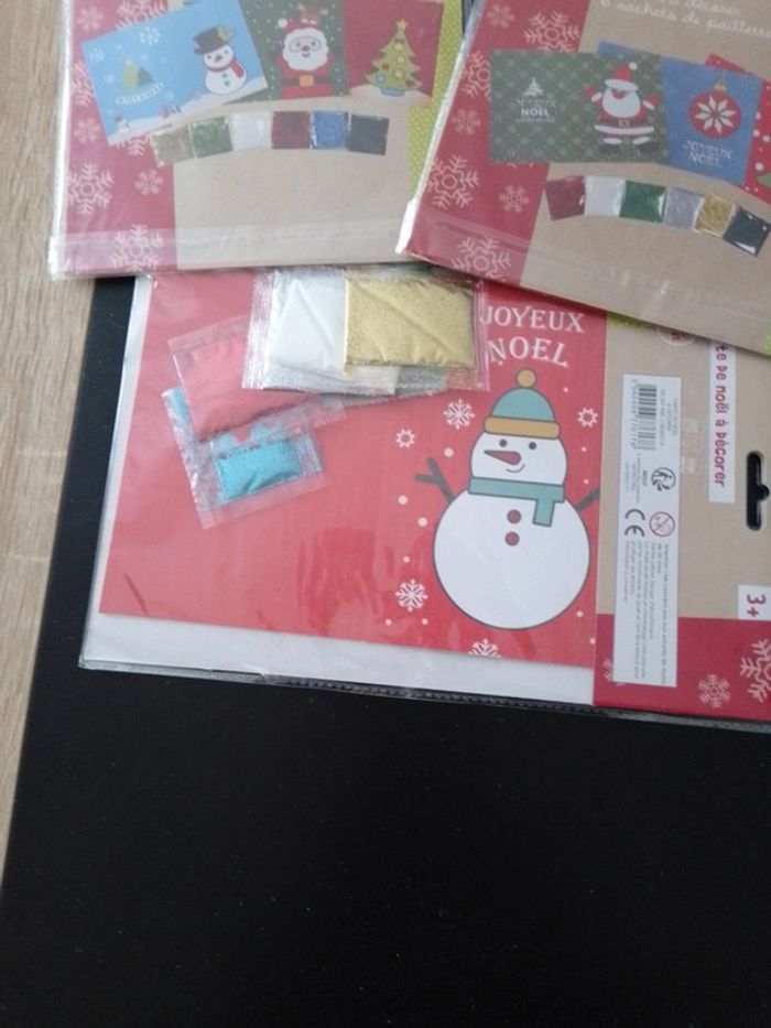 3x3 cartes loisirs créatifs paillettes de NOËL - 16x22cm ( plusieurs exemplaires voir annonce) - photo numéro 2