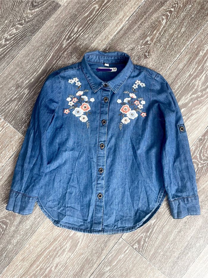 Chemise en jeans à broderies 4 ans