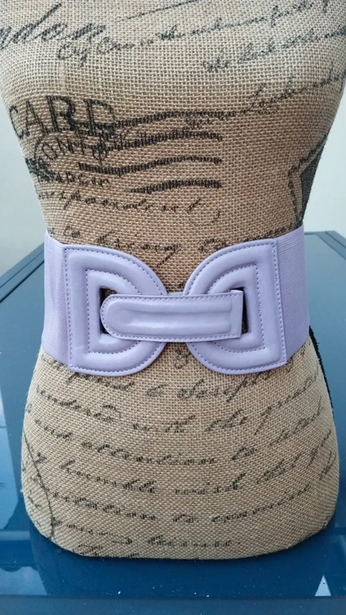 Ceinture élastique lilas 75 cm femme