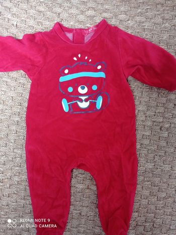 Pyjama hiver 6 mois rouge