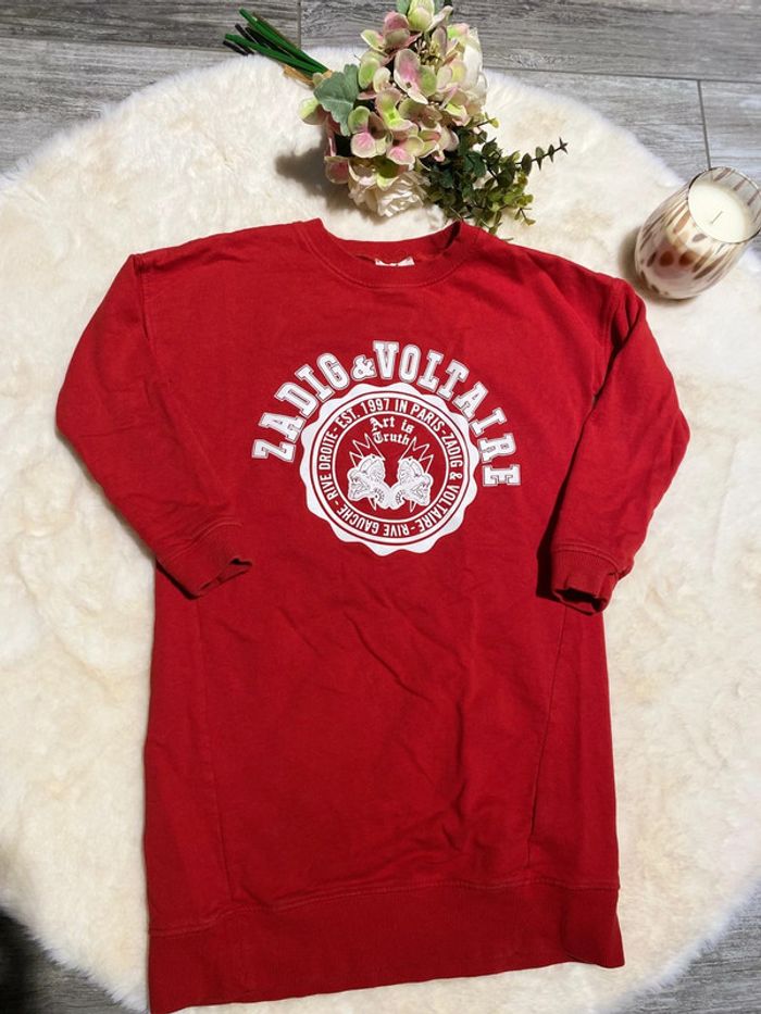 🛑Sublime robe sweat Zadig & Voltaire rouge – Fille 8 ans – TBE🛑 - photo numéro 7