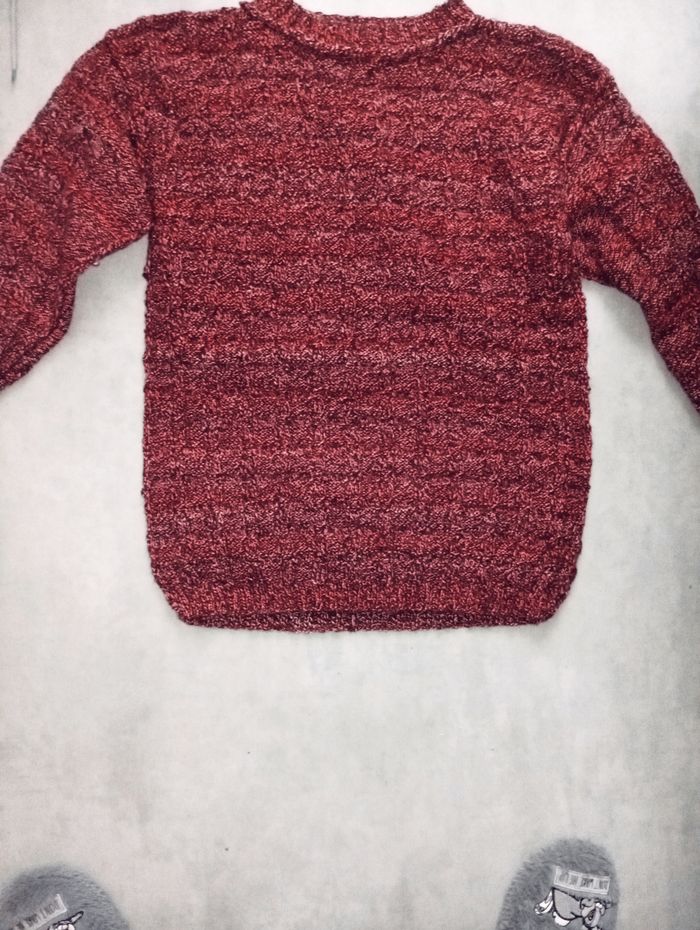 🌺 magnifique pull bordeaux chiné ultra cosy et chaud parfait pour l'hiver 🌺 - photo numéro 5
