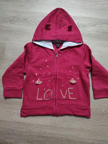 Gilet zippé fille 2 ans