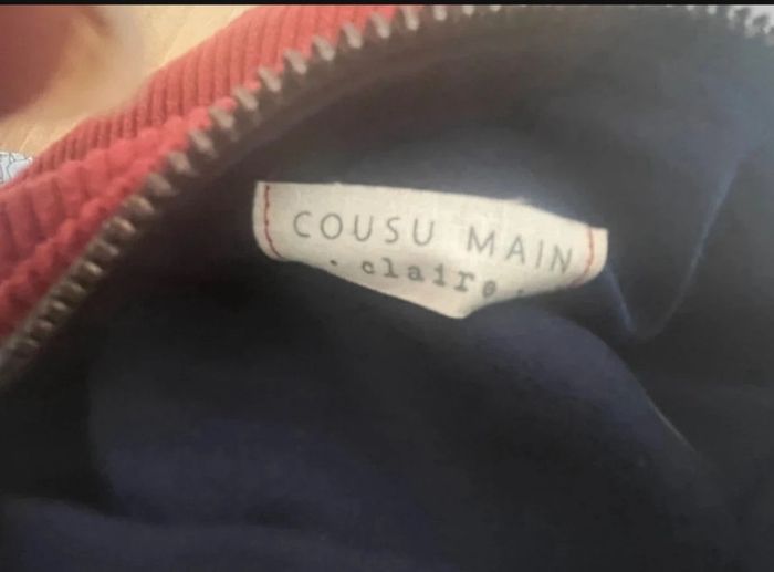 Sac banane velours cousu main - photo numéro 3