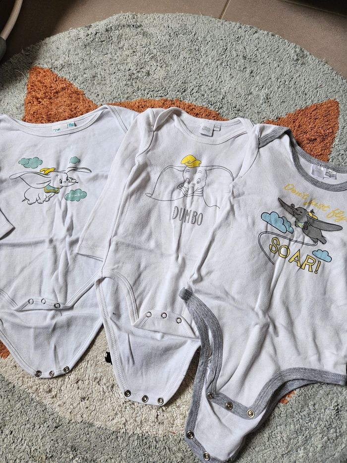 Lot de 3 bodies Dumbo - 24 mois