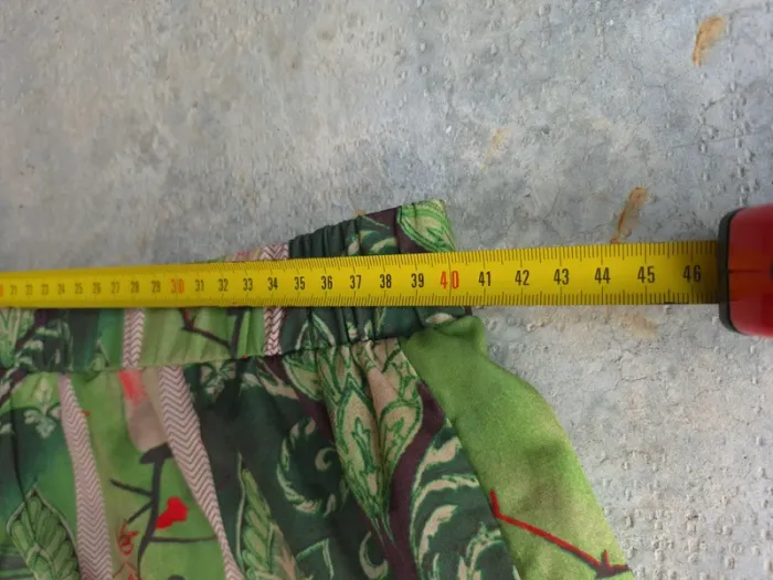 Pantalon large imprimé vert - photo numéro 4