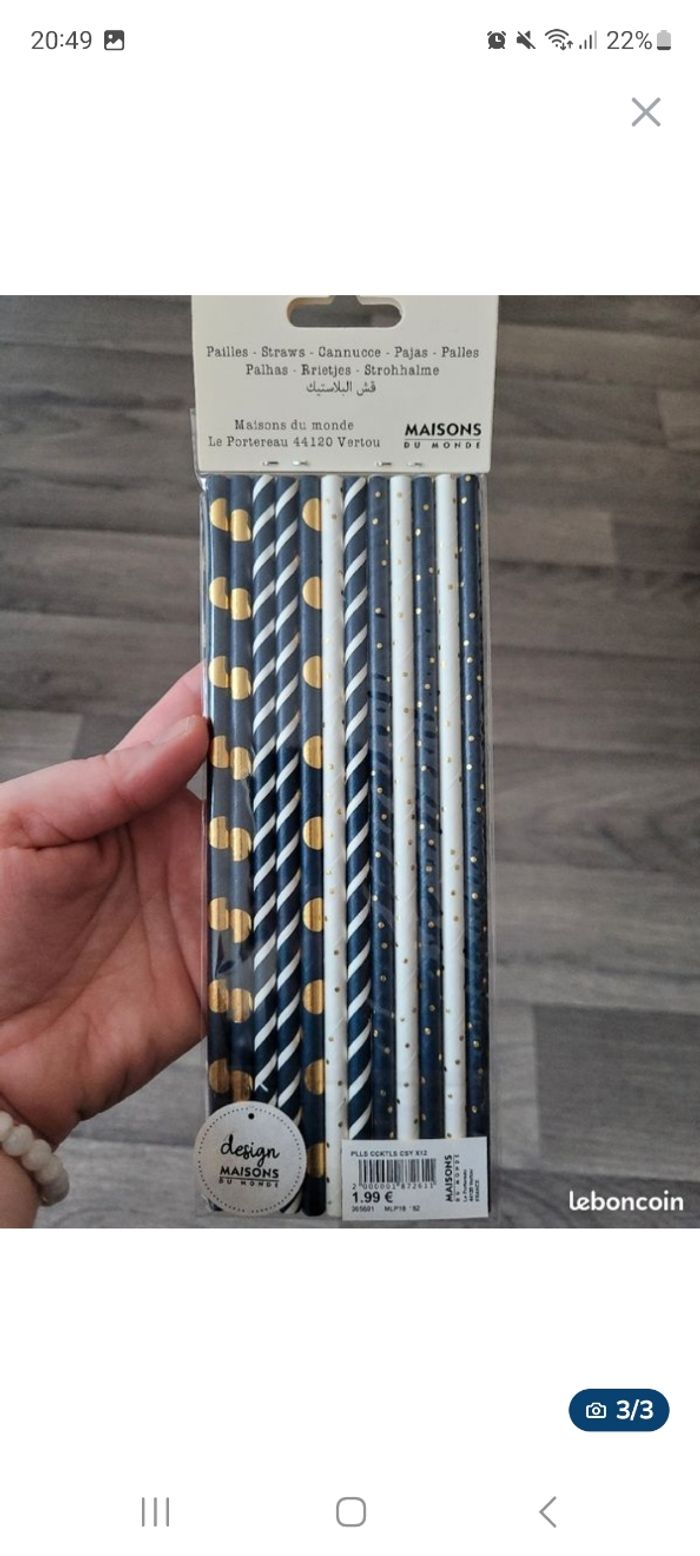 Paquet de pailles en carton colorés Maison du Monde✨️ - photo numéro 3