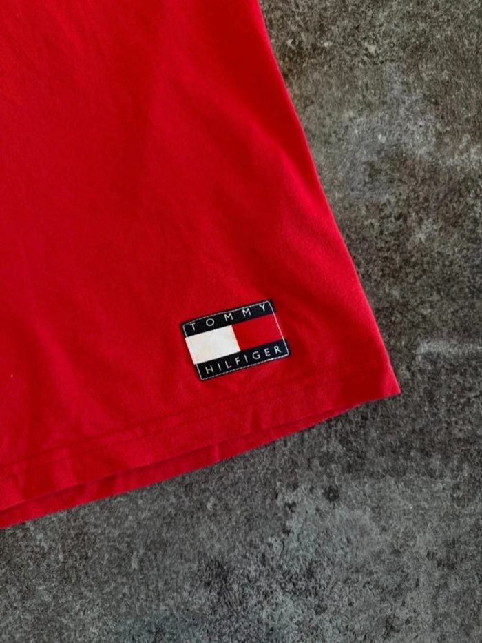 T-shirt rouge blanc homme Tommy Hilfiger S col rond - photo numéro 4