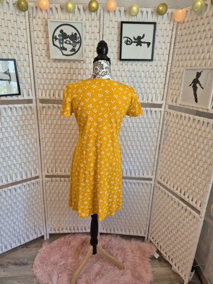 💕Jolie Robe jaune moutarde fleurie Inextenso fille T. 16 ans 💕 - photo numéro 2
