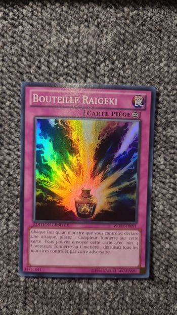 Carte Yu gi oh  - Bouteille Raigeki - édition limitée
