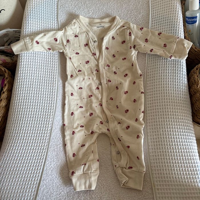 Lot de 2 pyjamas coton manches longues fille 1 mois - photo numéro 3