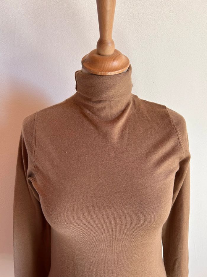 Pull col roulé, marron/camel, Zara - photo numéro 2
