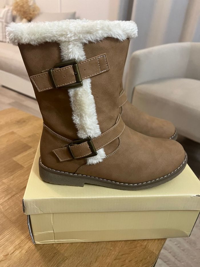 Bottine camel fourree