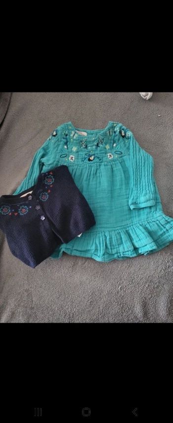 Ensemble robe et gilet 6 mois