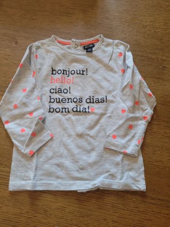 T-shirt manches longues 12 mois