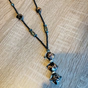 Collier long vintage | marron & noir 🌿