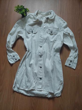 Longue chemise denim beige Eco Conception Kiabi T38 TBE