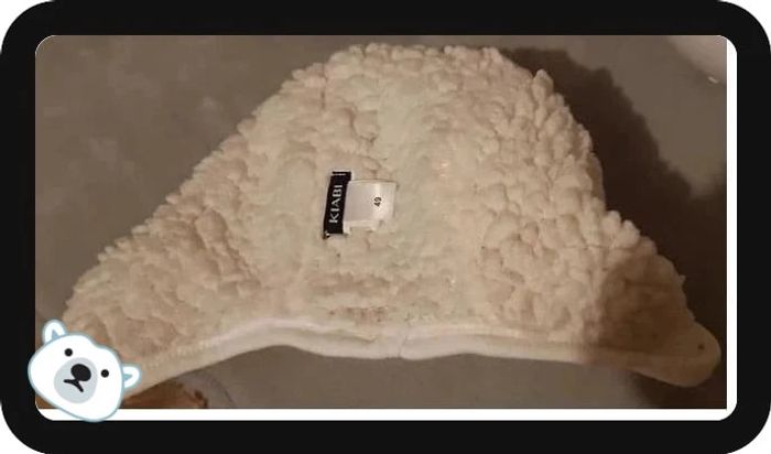 Bonnet blanc très chaud kiabi taille 49 cm état comme neuf - photo numéro 4