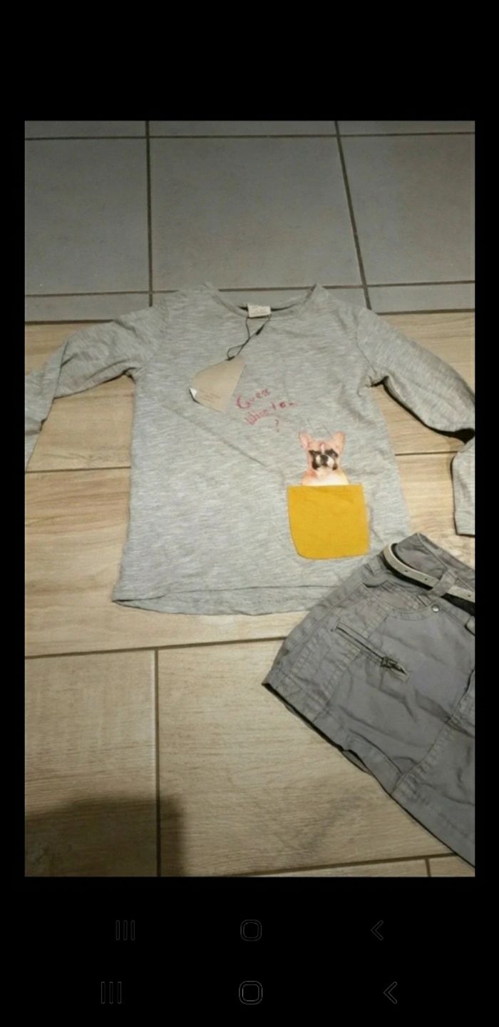 Ensemble fille zara neuf étiquette 5/6 ans - photo numéro 2