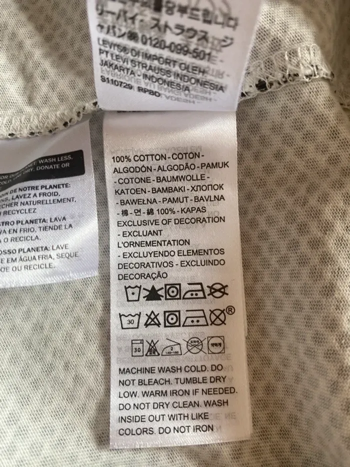 Tee shirt T-shirt taille noir et blanc S Levi's Levis neuf - photo numéro 4