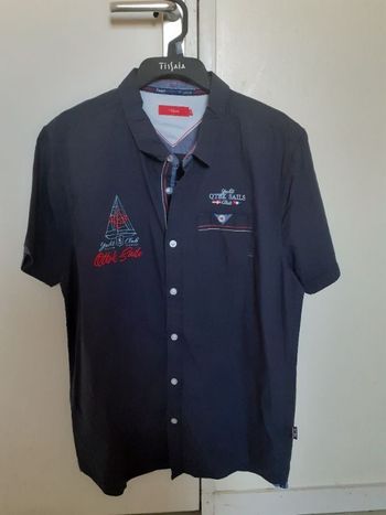 Chemise Bleu marine manches courtes