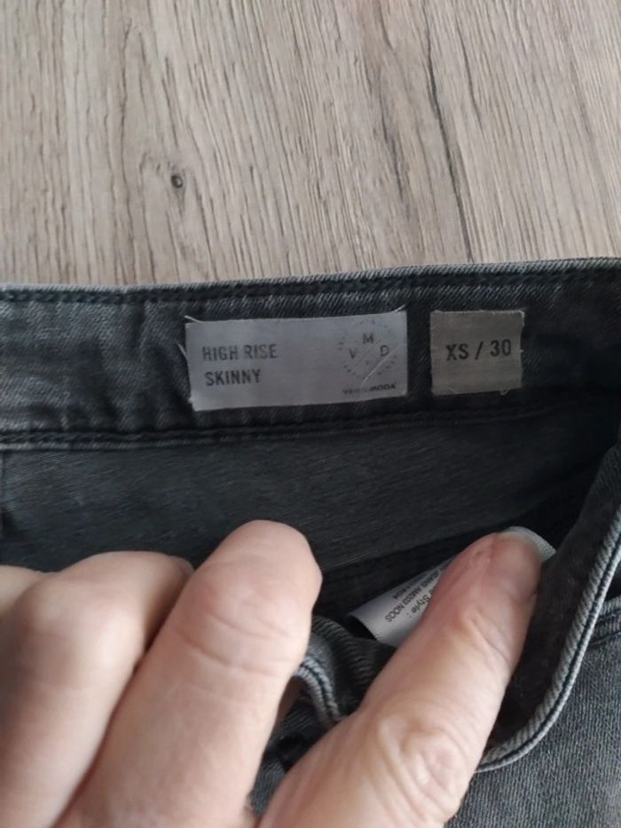 Jean gris xs t 34 - photo numéro 3