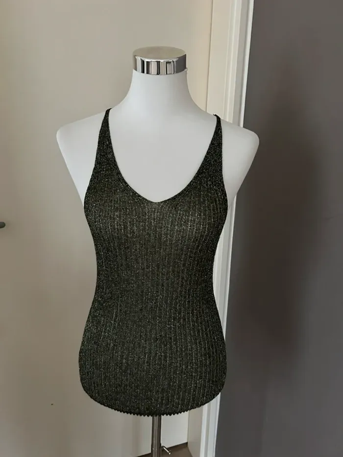 Liu Jo top, débardeur,haut pailleté, femme, taille S/36