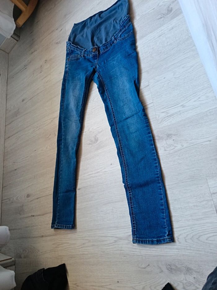 Pantalon jeans grossesse maternité 36 slim kiabi - photo numéro 3