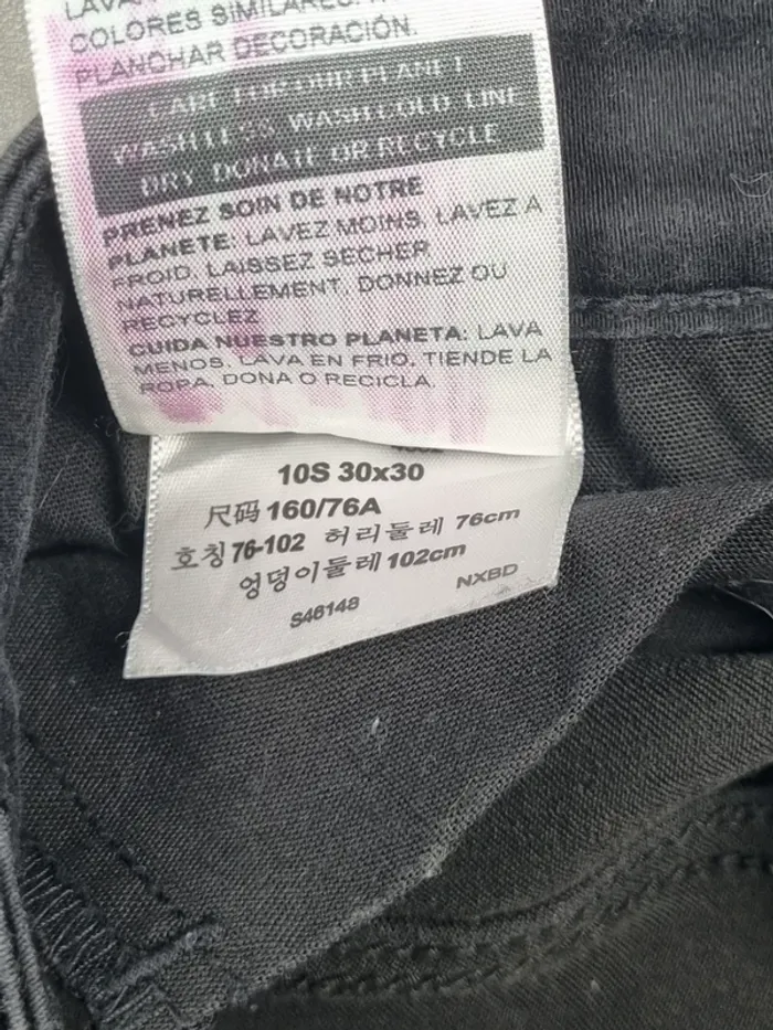 Jean Levi’s noir – Taille 30x30 (40 FR) Femme (mesures en photos) - photo numéro 13