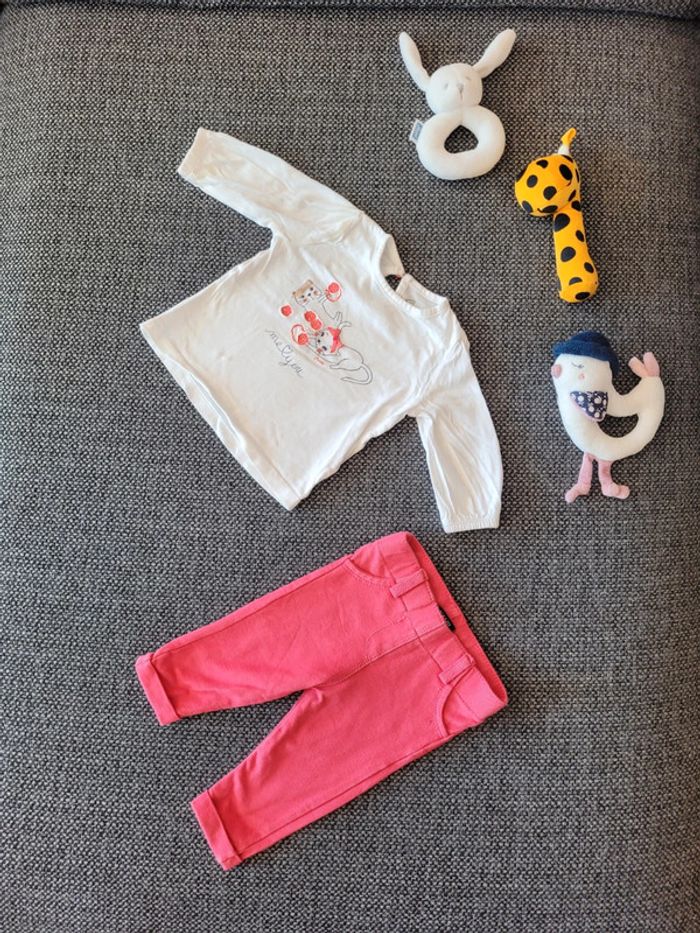 Ensemble 2 pièces fille 3 mois