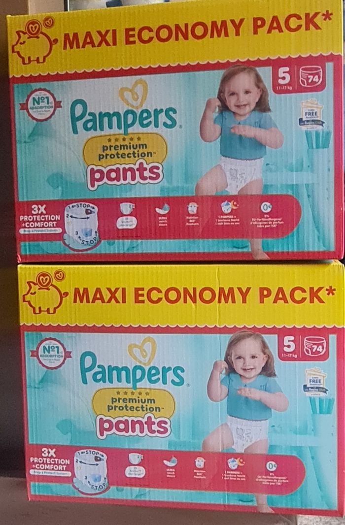 148 couches culottes pampers premium protection taille 5