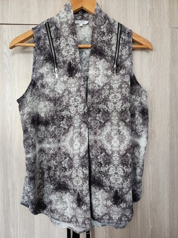 Blouse grise imprimé fleuri t 42 Miss liberto