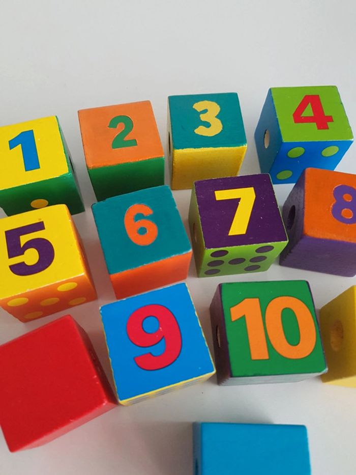 Panier chiffres et perles jumbo en bois - photo numéro 13