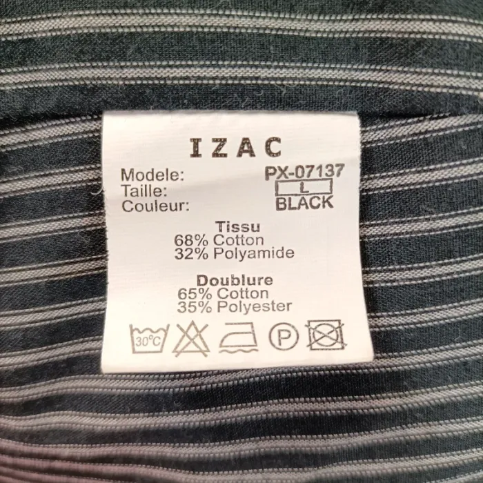 Veste de costume noir Izac- Taille L Coton et polyamide A485 - photo numéro 13