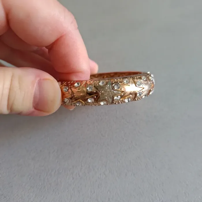 Bracelet enfant doré strass - photo numéro 4