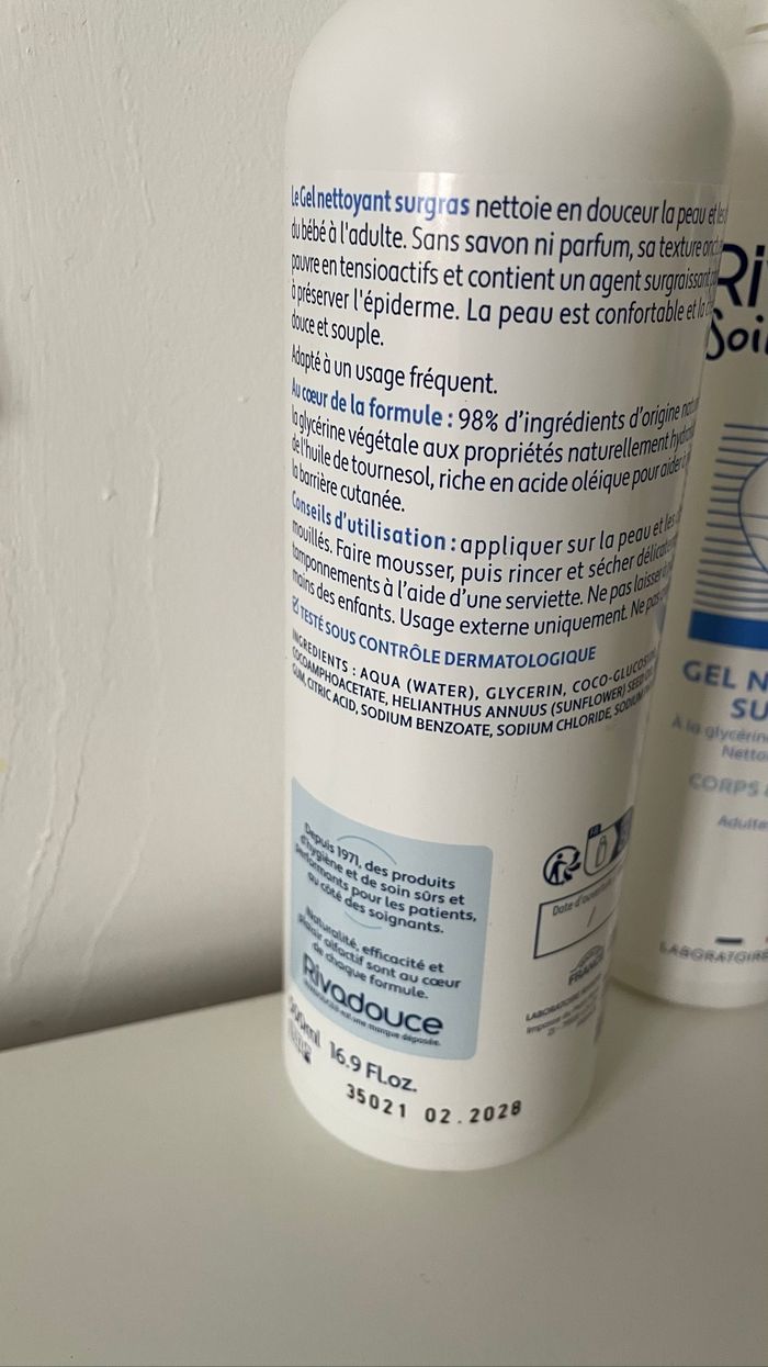 Lot de 2 gels douche nettoyants Rivadouce – NEUFS - photo numéro 3