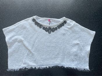 Orchestra - poncho blanc et noir fille 6 ans