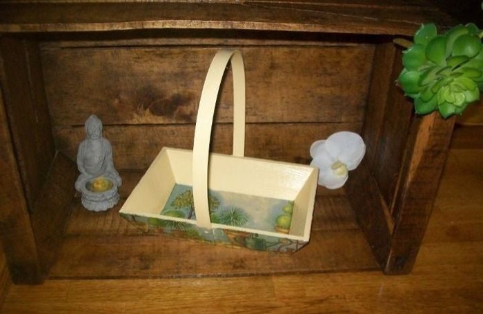 Panier en bois jardin.