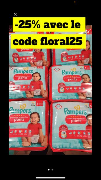 Six paquets de couches culottes taille 4