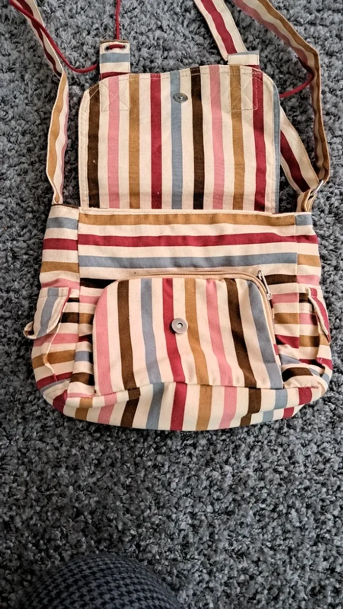 Sac en bandoulière rayé - photo numéro 3