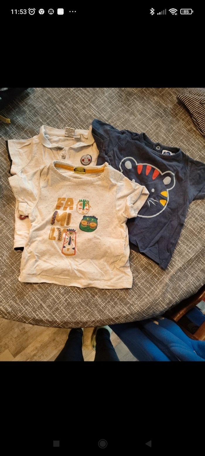 Lot 6 t shirts manches courtes