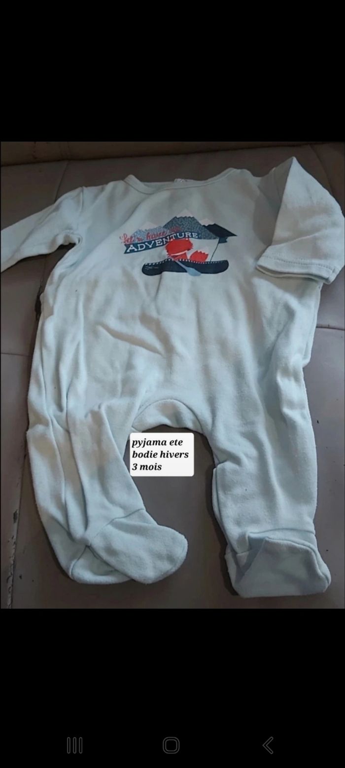 Bodie hivers ou pyjama ete 3 mois