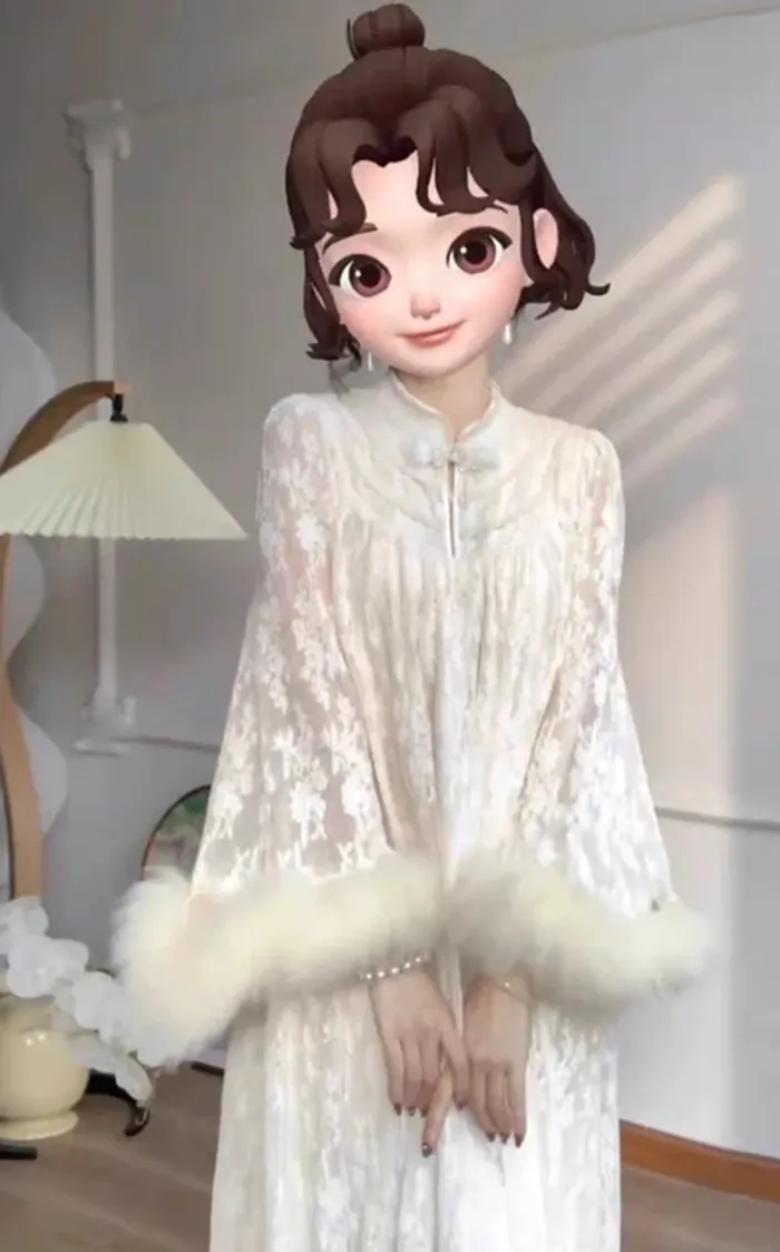 Robe en dentelle blanche