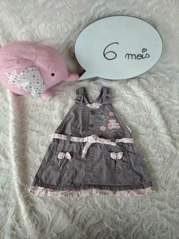 Robe Fille 6 mois Lulu castagnette 100% coton Gémo