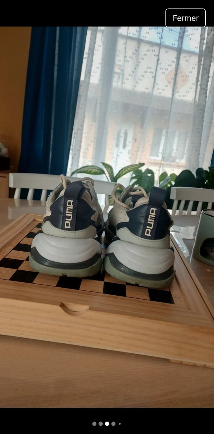 ​💚 Baskets PUMA Chunky Vert Sauge / Bleu Marine - Taille 36 👟 - photo numéro 3